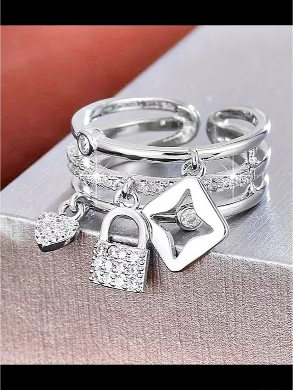 Silver-Tone Charm Bracelet Set NWT